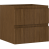 Mexen Rivel Badezimmerschrank unter Waschbecken 50 cm, 2 Schubladen, gerillt, Nuss - 91A20-05047-2-BFF86