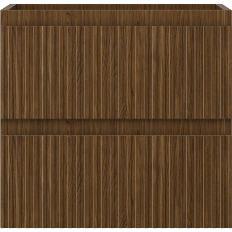 Mexen Rivel armário de casa de banho sob lavatório 50 cm, 2 gavetas, painéis trabalhados, nogueira - 91A20-05047-2-BFF86