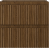 Mexen Rivel Badezimmerschrank unter Waschbecken 50 cm, 2 Schubladen, gerillt, Nuss - 91A20-05047-2-BFF86