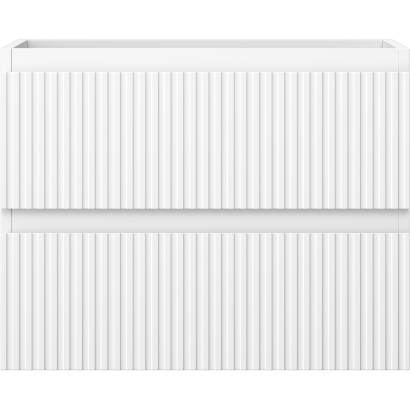 Mexen Rivel badkamerkast voor onder wastafel 60 cm, 2 lades, gegroefd, wit mat - 91A20-06047-2-BFF01