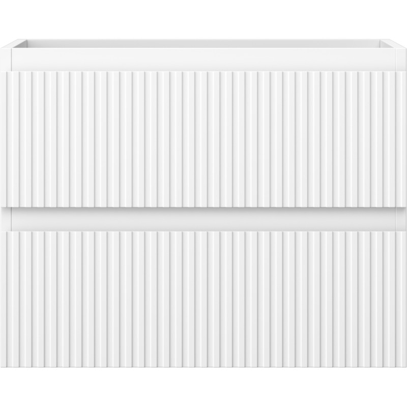 Mexen Rivel vannitoakapp kraanikausi alusega 60 cm, 2 sahtlit, sooneline, valge matt - 91A20-06047-2-BFF01