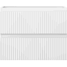 Mexen Rivel vannitoakapp kraanikausi alusega 60 cm, 2 sahtlit, sooneline, valge matt - 91A20-06047-2-BFF01