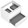 Mexen Rivel armoire de salle de bain sous lavabo 60 cm, 2 tiroirs, rainurée, blanc mat - 91A20-06047-2-BFF01