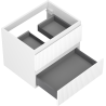 Mexen Rivel Badezimmerschrank unter Waschbecken 60 cm, 2 Schubladen, geriffelt, weiß matt - 91A20-06047-2-BFF01