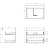 Mexen Rivel vannitoakapp kraanikausi alusega 60 cm, 2 sahtlit, sooneline, valge matt - 91A20-06047-2-BFF01