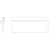 Mexen Rivel vannitoakapp kraanikausi alusega 60 cm, 2 sahtlit, sooneline, valge matt - 91A20-06047-2-BFF01