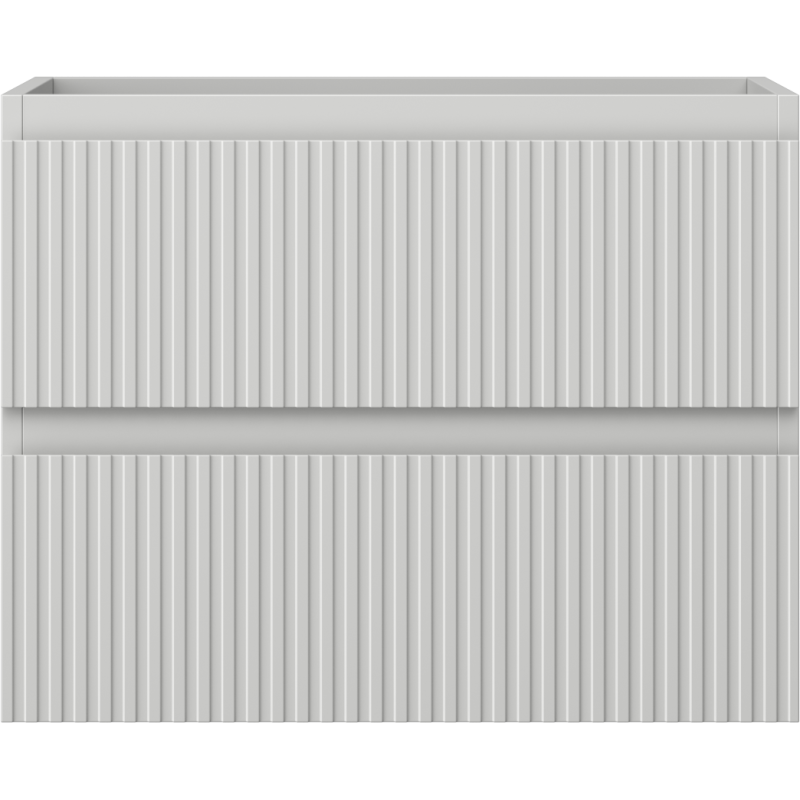 Mexen Rivel mueble de baño bajo lavabo 60 cm, 2 cajones, acanalado, gris mate - 91A20-06047-2-BFF62