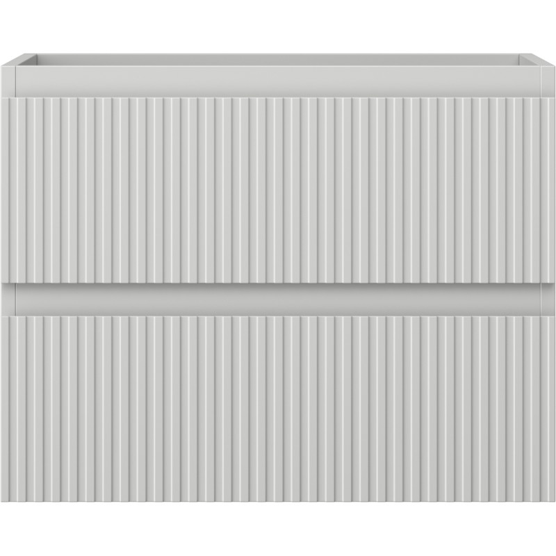 Mexen Rivel vannitoakapid valamu alla 60 cm, 2 sahtlit, rihveldatud, hall matt - 91A20-06047-2-BFF62