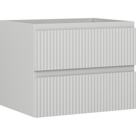 Mexen Rivel szafka łazienkowa podumywalkowa 60 cm, 2 szuflady, ryflowana , szara mat - 91A20-06047-2-BFF62