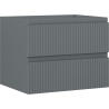 Mexen Rivel Badezimmerschrank 60 cm, 2 Schubladen, geriffelt, Graphit matt - 91A20-06047-2-BFF66