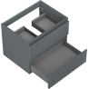 Mexen Rivel Badezimmerschrank 60 cm, 2 Schubladen, geriffelt, Graphit matt - 91A20-06047-2-BFF66