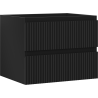 Mexen Rivel Badezimmerschrank unter dem Waschbecken 60 cm, 2 Schubladen, geriffelt, schwarz matt - 91A20-06047-2-BFF71
