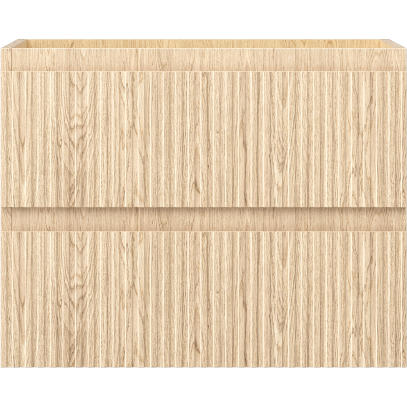 Mexen Rivel armário de casa de banho debaixo do lavatório 60 cm, 2 gavetas, ranhurado, carvalho - 91A20-06047-2-BFF81