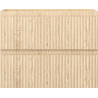 Mexen Rivel Badezimmerschrank für Waschbecken 60 cm, 2 Schubladen, geriffelt, Eiche - 91A20-06047-2-BFF81