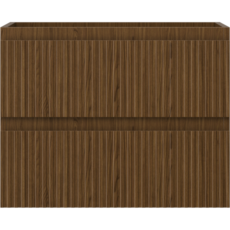 Mexen Rivel mobiletto bagno sottolavabo 60 cm, 2 cassetti, scanalato, noce - 91A20-06047-2-BFF86