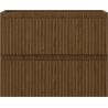 Mexen Rivel Badezimmerschrank Unterschrank 60 cm, 2 Schubladen, geriffelt, Nussbaum - 91A20-06047-2-BFF86