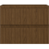 Mexen Rivel badkamerkastje onder de wastafel 60 cm, 2 lades, gegroefd, walnoot - 91A20-06047-2-BFF86