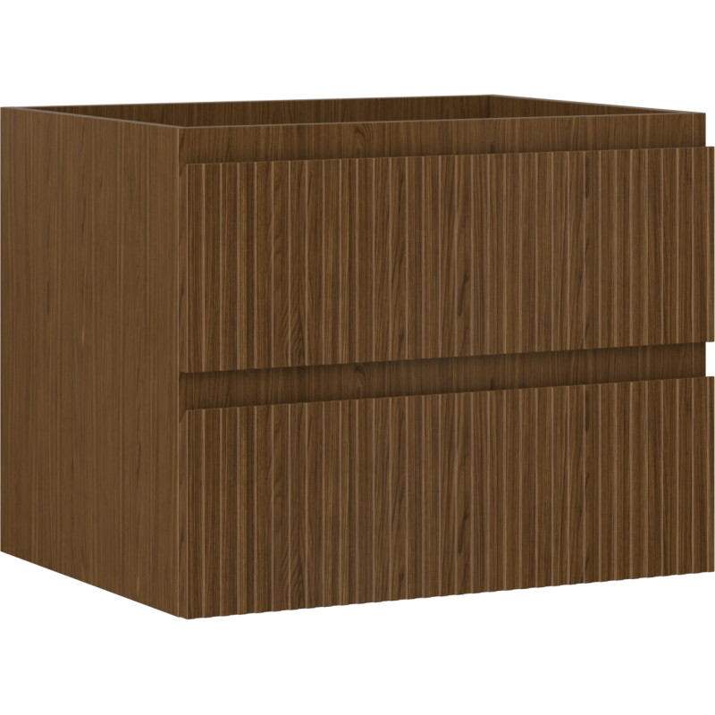 Mexen Rivel vannitoa kraanikausialune kapp 60 cm, 2 sahtlit, sooneline, pähkel - 91A20-06047-2-BFF86