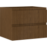 Mexen Rivel Badezimmerschrank Unterschrank 60 cm, 2 Schubladen, geriffelt, Nussbaum - 91A20-06047-2-BFF86
