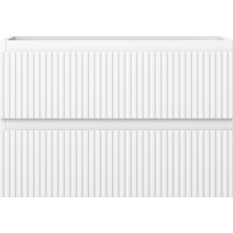 Mexen Rivel badkamerkastje onder wastafel 70 cm, 2 lades, gefreesd, wit mat - 91A20-07047-2-BFF01