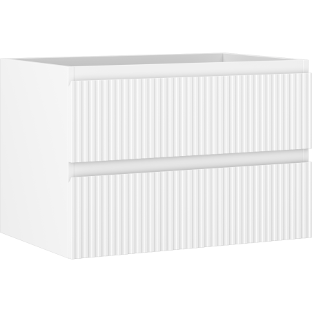 Mexen Rivel Badezimmer-Unterschrank 70 cm, 2 Schubladen, geriffelt, weiß matt - 91A20-07047-2-BFF01