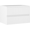 Mexen Rivel Badezimmer-Unterschrank 70 cm, 2 Schubladen, geriffelt, weiß matt - 91A20-07047-2-BFF01