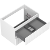 Mexen Rivel meuble de salle de bain sous lavabo 70 cm, 2 tiroirs, rainuré, blanc mat - 91A20-07047-2-BFF01