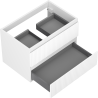 Mexen Rivel Badezimmer-Unterschrank 70 cm, 2 Schubladen, geriffelt, weiß matt - 91A20-07047-2-BFF01