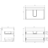 Mexen Rivel badkamerkastje onder wastafel 70 cm, 2 laden, geribbeld, mat wit - 91A20-07047-2-BFF01