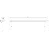 Mexen Rivel badkamerkastje onder wastafel 70 cm, 2 laden, geribbeld, mat wit - 91A20-07047-2-BFF01