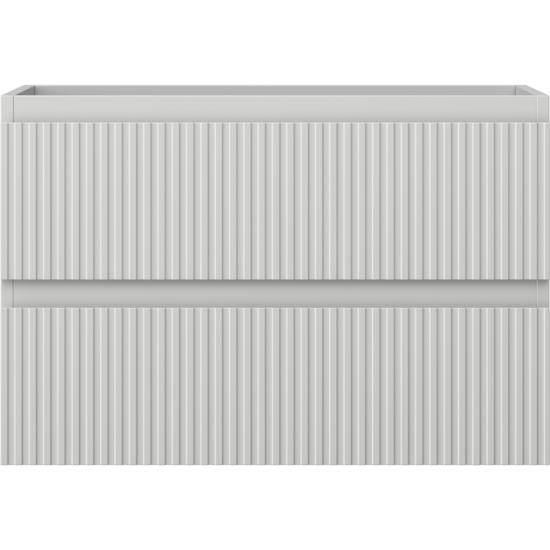 Mexen Rivel gabinete de baño bajo lavabo 70 cm, 2 cajones, acanalado, gris mate - 91A20-07047-2-BFF62