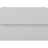 Mexen Rivel badkamerkast onder de wasbak 70 cm, 2 laden, geribbeld, grijs mat - 91A20-07047-2-BFF62