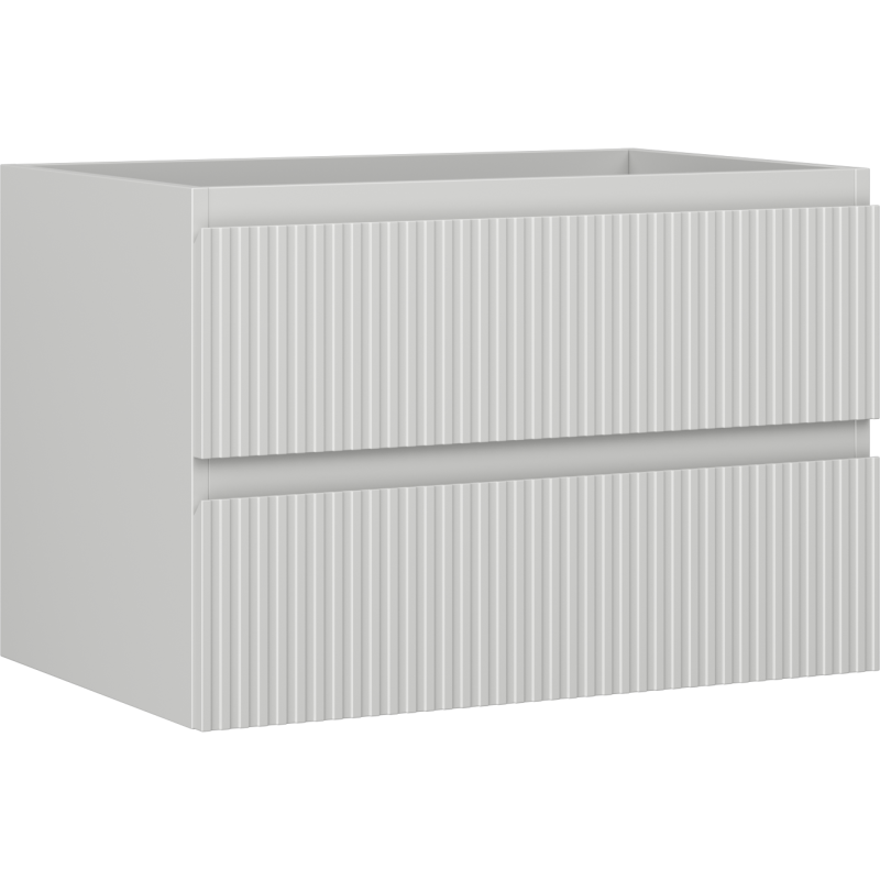 Mexen Rivel badkamerkast onder de wasbak 70 cm, 2 laden, geribbeld, grijs mat - 91A20-07047-2-BFF62