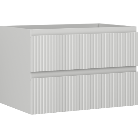 Mexen Rivel badkamerkast onder de wasbak 70 cm, 2 laden, geribbeld, grijs mat - 91A20-07047-2-BFF62