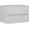 Mexen Rivel badkamerkast onder de wasbak 70 cm, 2 laden, geribbeld, grijs mat - 91A20-07047-2-BFF62