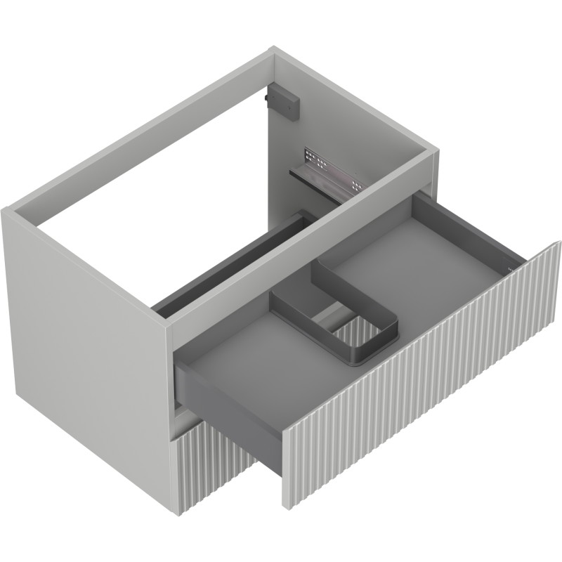 Mexen Rivel vannitoa kapp kraanikausi all 70 cm, 2 sahtlit, soonikkoes, hall matt - 91A20-07047-2-BFF62