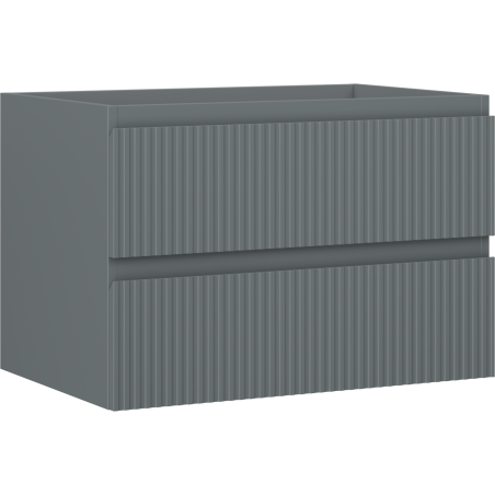 Mexen Rivel armoire de salle de bain sous-lavabo 70 cm, 2 tiroirs, rainurée, graphite mat - 91A20-07047-2-BFF66