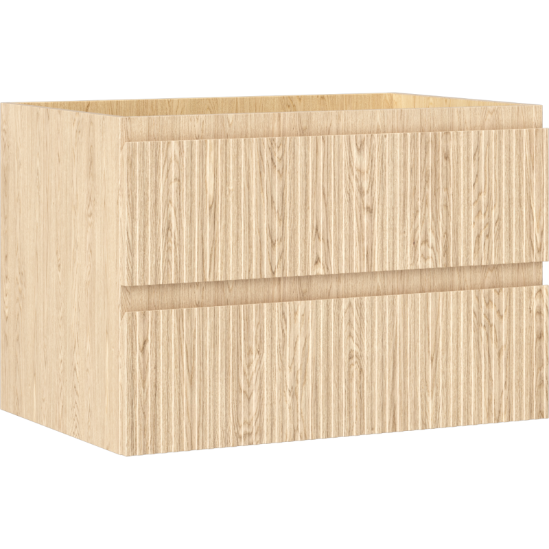 Mexen Rivel badkamerkast onder wastafel 70 cm, 2 lades, gegroefd, eik - 91A20-07047-2-BFF81