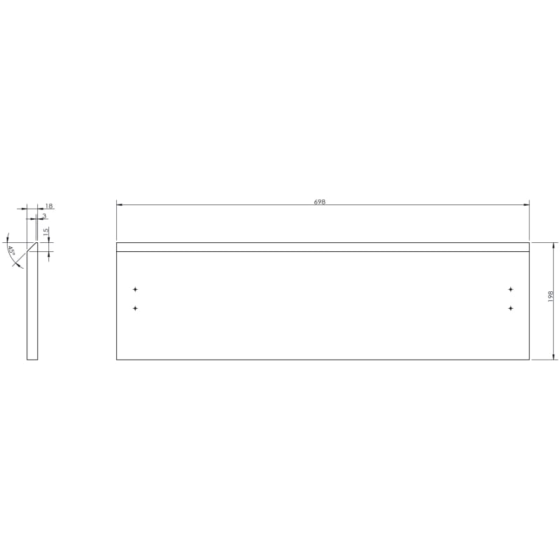 Mexen Rivel bathroom cabinet with basin 70 cm, 2 drawers, grooved, walnut - 91A20-07047-2-BFF86
