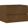 Mexen Rivel Badezimmer-Waschtischunterschrank 70 cm, 2 Schubladen, geriffelt, Nussbaum - 91A20-07047-2-BFF86