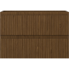 Mexen Rivel Badezimmer-Waschtischunterschrank 70 cm, 2 Schubladen, geriffelt, Nussbaum - 91A20-07047-2-BFF86