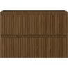 Mexen Rivel badkamerkastje onder wastafel 70 cm, 2 lades, gegroefd, walnoot - 91A20-07047-2-BFF86