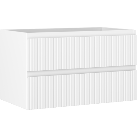 Mexen Rivel Badezimmer-Unterschrank 80 cm, 2 Schubladen, geriffelt, weiß matt - 91A20-08047-2-BFF01