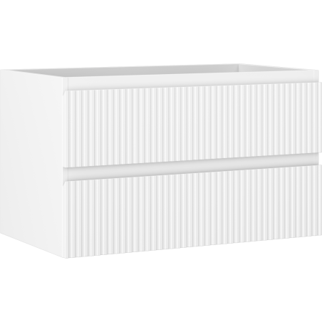 Mexen Rivel szafka łazienkowa podumywalkowa 80 cm, 2 szuflady, ryflowana , biała mat - 91A20-08047-2-BFF01