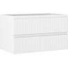 Mexen Rivel szafka łazienkowa podumywalkowa 80 cm, 2 szuflady, ryflowana , biała mat - 91A20-08047-2-BFF01