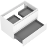 Mexen Rivel meuble de salle de bains sous lavabo 80 cm, 2 tiroirs, rainuré, blanc mat - 91A20-08047-2-BFF01