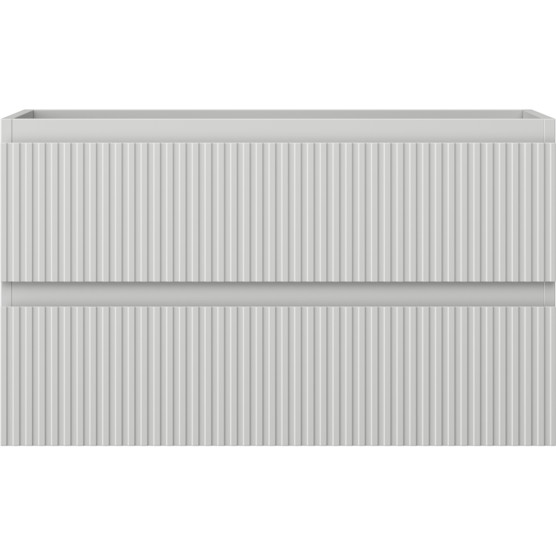 Mexen Rivel szafka łazienkowa podumywalkowa 80 cm, 2 szuflady, ryflowana , szara mat - 91A20-08047-2-BFF62