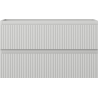 Mexen Rivel Badezimmerschrank Waschtischunterschrank 80 cm, 2 Schubladen, gerillt, grau matt - 91A20-08047-2-BFF62