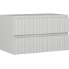 Mexen Rivel Badezimmerschrank Waschtischunterschrank 80 cm, 2 Schubladen, gerillt, grau matt - 91A20-08047-2-BFF62