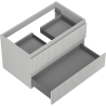 Mexen Rivel Badezimmerschrank Waschtischunterschrank 80 cm, 2 Schubladen, gerillt, grau matt - 91A20-08047-2-BFF62